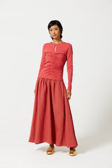 Hallah Ruched Maxi Dress