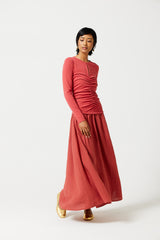 Hallah Ruched Maxi Dress