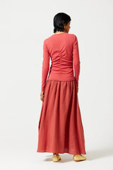 Hallah Ruched Maxi Dress