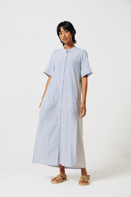 Mido Stripe Shirt Dress 1366