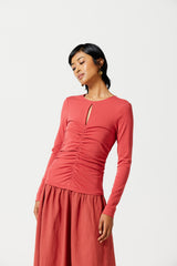 Hallah Ruched Maxi Dress