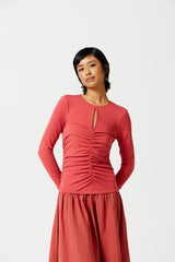 Hallah Ruched Maxi Dress