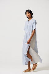 Mido Stripe Shirt Dress