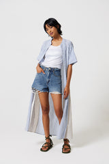 Mido Stripe Shirt Dress