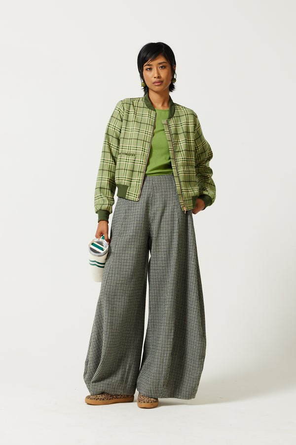 Banks Check Wool Bomber