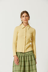 Mio Collared Rib Top