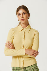 Mio Collared Rib Top