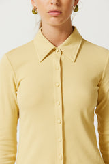 Mio Collared Rib Top