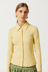 Mio Collared Rib Top
