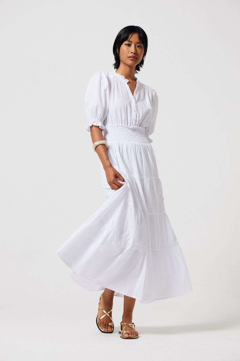 IZRAH SMOCK MAXI DRESS