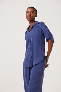 Franca Utility Blouse - Washed Navy