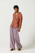 Taro Silk Button Down Shirt