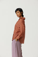 Taro Silk Button Down Shirt
