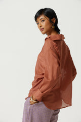 Taro Silk Button Down Shirt