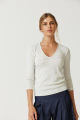 Alba Deep V-Neck Top