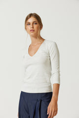 Alba Deep V-Neck Top