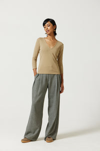 Alba Deep V-Neck Top