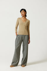 Alba Deep V-Neck Top