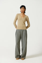 Alba Deep V-Neck Top