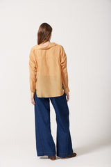 Taro Silk Button Down Shirt
