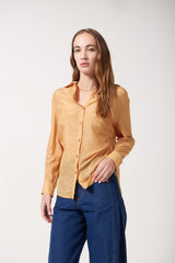 Taro Silk Button Down Shirt