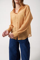 Taro Silk Button Down Shirt