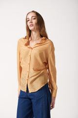 Taro Silk Button Down Shirt