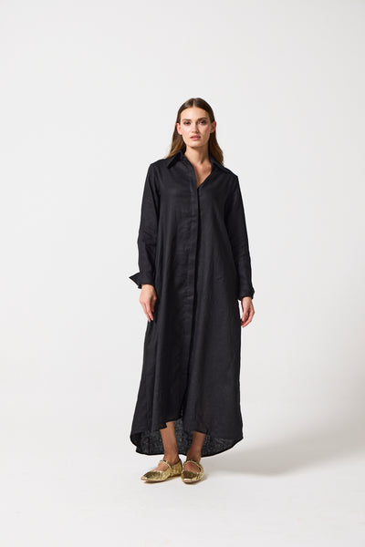 Amari Arrow Pleat Maxi  Dress