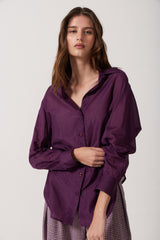 Taro Silk Button Down Shirt