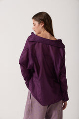 Taro Silk Button Down Shirt