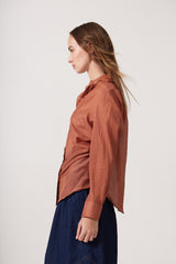 Taro Silk Button Down Shirt