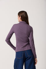 Mio Collared Rib Top