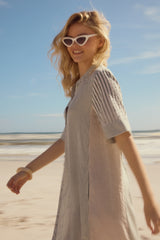Mido Stripe Shirt Dress