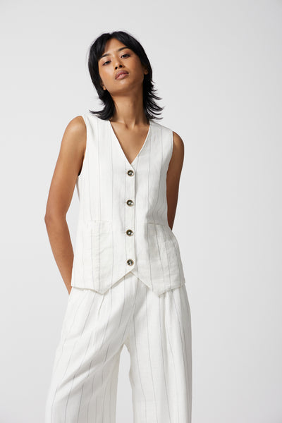 Matilda Pinstripe Oversized Vest