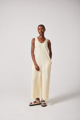 Kinto Open Back Jumpsuit - Sorbet