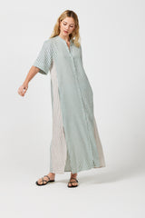 Mido Stripe Shirt Dress