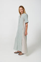 Mido Stripe Shirt Dress
