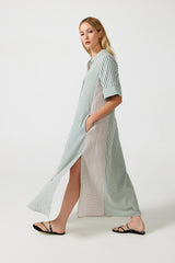 Mido Stripe Shirt Dress