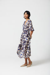 Wylie Wrap Dress - Painted Leopard