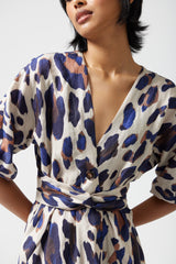 Wylie Wrap Dress - Painted Leopard