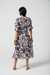 Wylie Wrap Dress - Painted Leopard