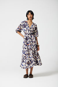 Wylie Wrap Dress - Painted Leopard