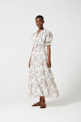 Izrah Printed Linen Dress