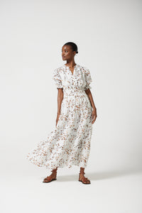 Izrah Printed Linen Dress