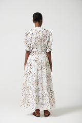 Izrah Printed Linen Dress