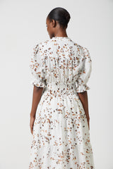 Izrah Printed Linen Dress