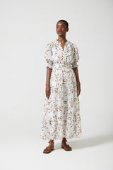 Izrah Printed Linen Dress
