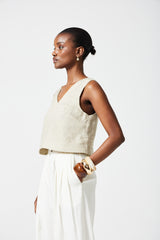 Megs Top Plain Linen