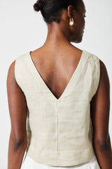 Megs Top Plain Linen