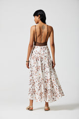 Valentina Printed Linen Skirt